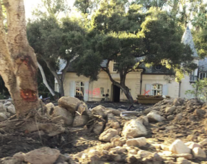 Mudslide damaged William and Laura Levy's East Valley Road home in Montecito. 