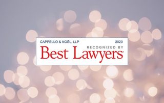 Cappello Noel celebratory photo for being recognized by Best Lawyer for 2020